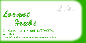 lorant hrubi business card